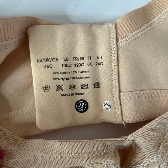 NWT Deyllo Women's Non Padded Wireless Plus Size Full Coverage Bra Size 46C #418 - Picture 9 of 12